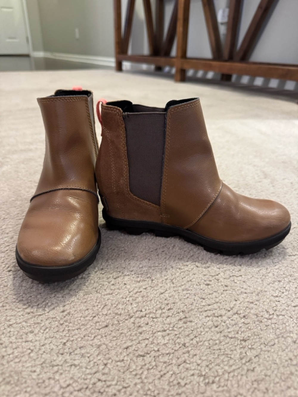 Sorel Girls Tan Chelsea Boots